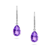 Amethyst & Diamond Earrings (18ct) - Dracakis Jewellers